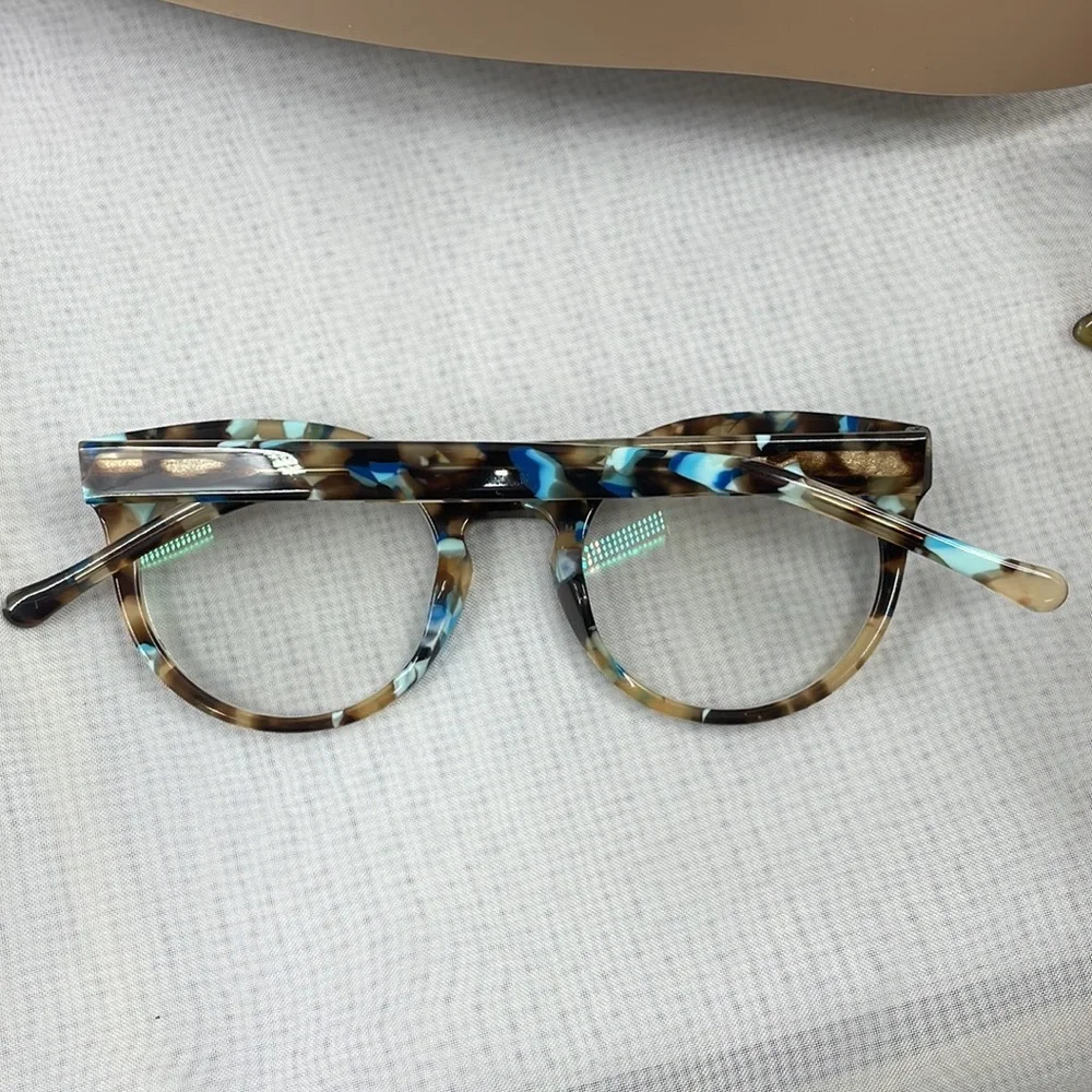 Artsy Colorful Zenni Optical Cat-Eye / Round Tortoise Glasses Frames